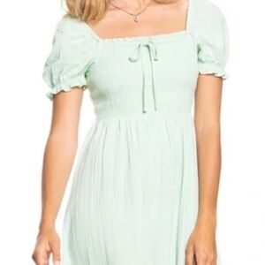 NWT Roxy Hello Mini Again Dress size medium green
